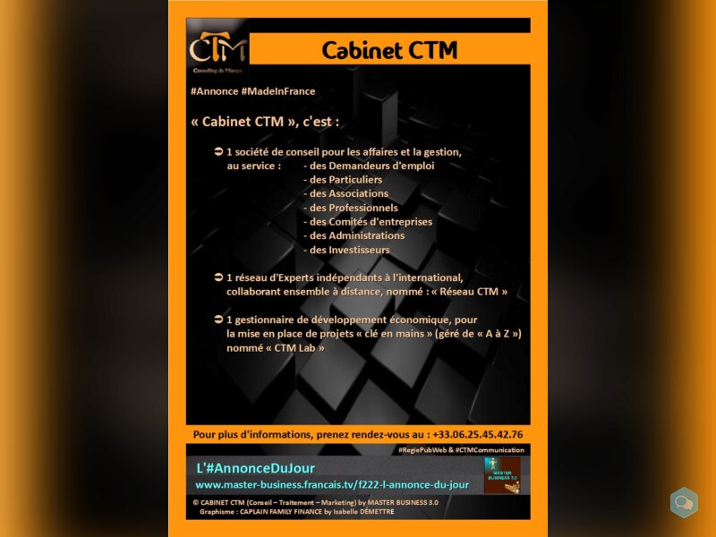 #CabinetCTM #Conseil #Traitement #Marketing 1