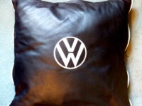 VW Embroidered Leather Cushions 1