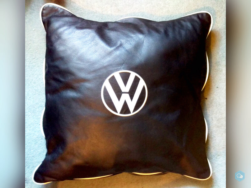 VW Embroidered Leather Cushions 1