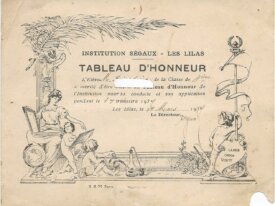 tableau d'honneur 1934