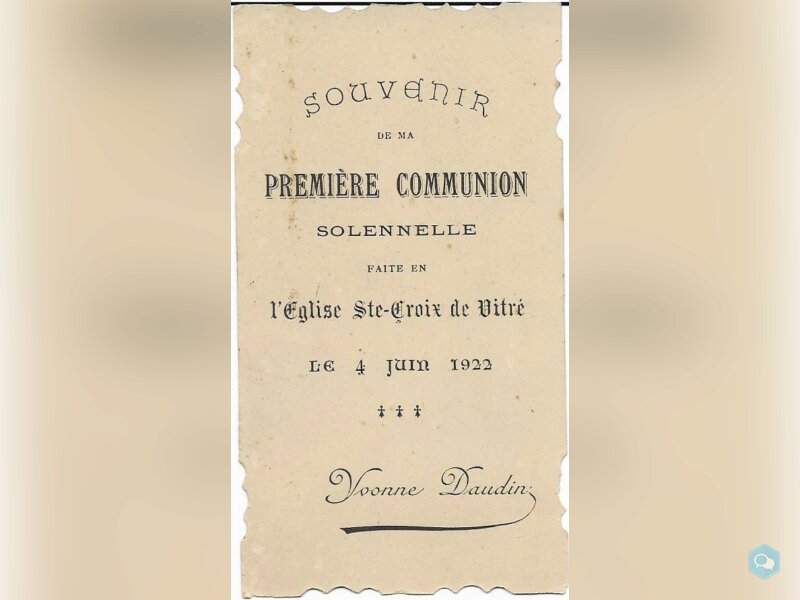 Souvenir 1ere communion 1922 2