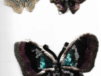 Papillons tissus paillettes 1906 1