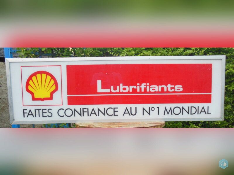 Panneau publicitaire lumineux SHELL lubrifiants 1