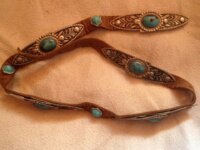 ceinture vintage 5 - cuir turquoise 1