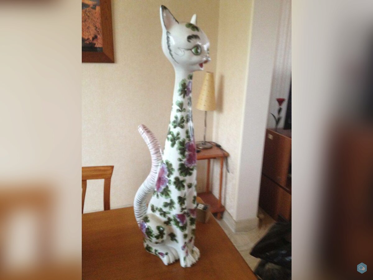 Chat géant porcelaine  4