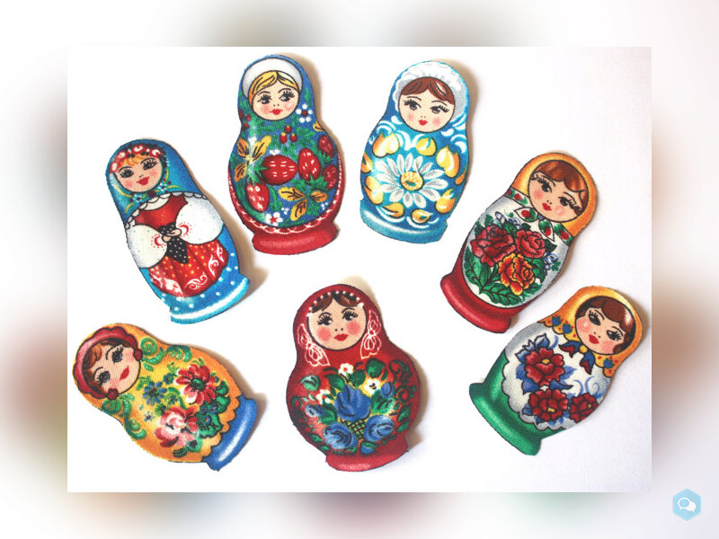 lot 7 patch thermocollant poupées russes anciennes 1