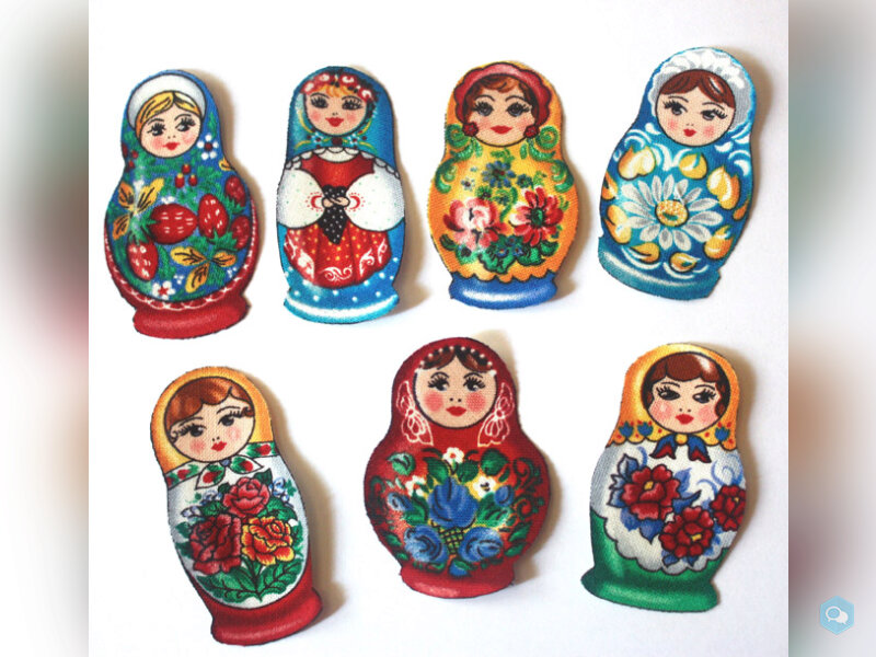 lot 7 patch thermocollant poupées russes anciennes 2