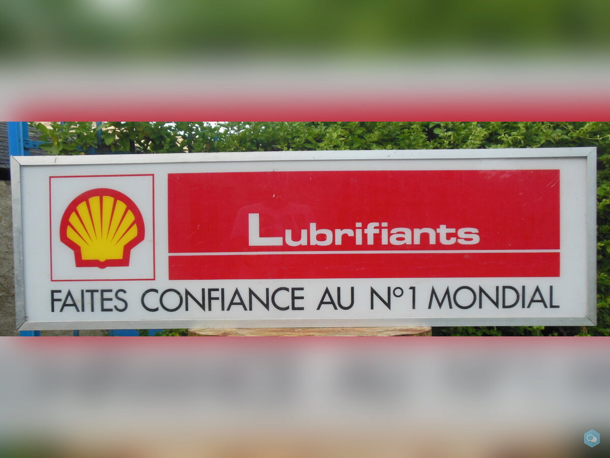 Panneau publicitaire lumineux SHELL lubrifiants 2