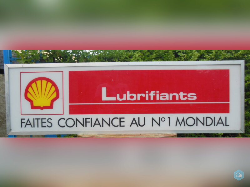 Panneau publicitaire lumineux SHELL lubrifiants 2