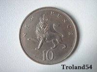  Royaume uni, 10 new pence 1973 2