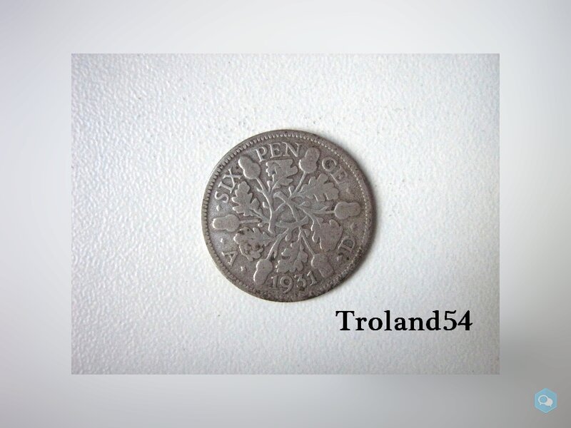 Royaume-uni, six Pence 1931 2