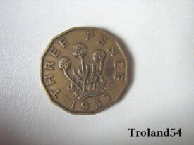  Royaume-uni, 3 Pence 1937