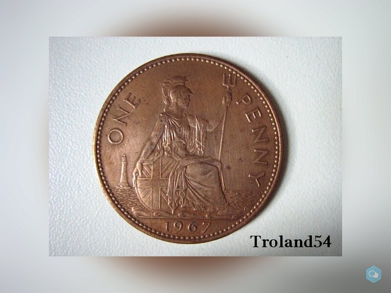 Royaume Uni One penny 1967 1