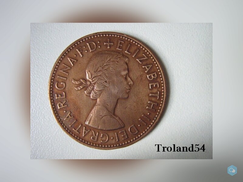 Royaume Uni, One penny 1962 2