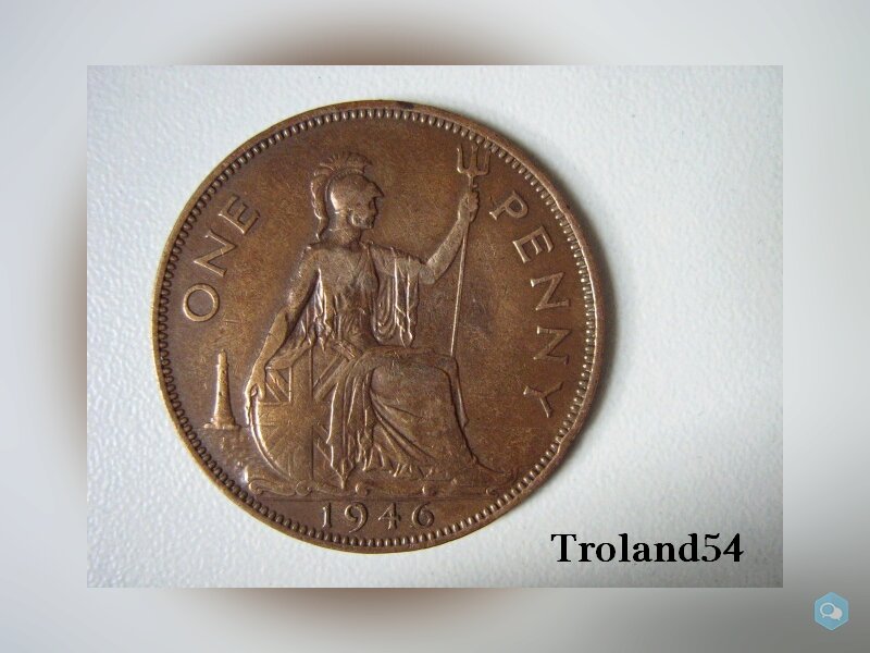 Royaume Uni, One penny 1946 1