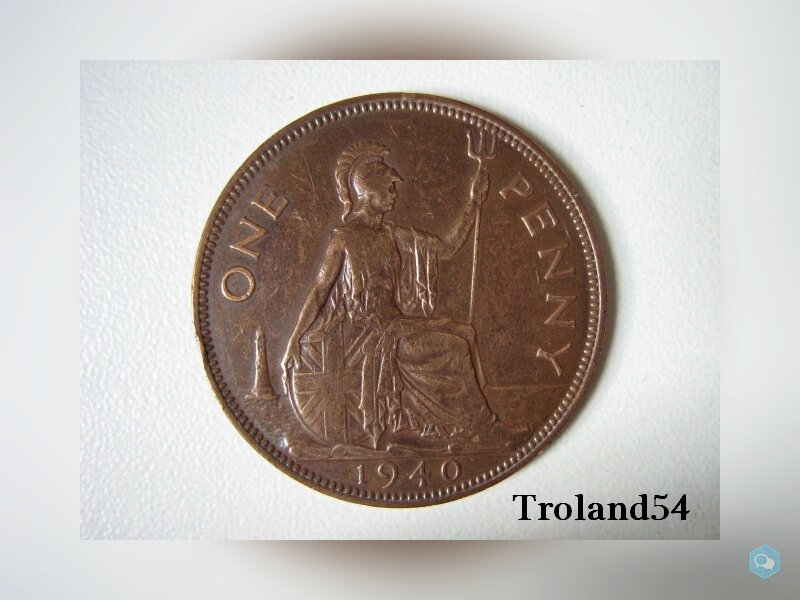 Royaume Uni, One penny 1940 1