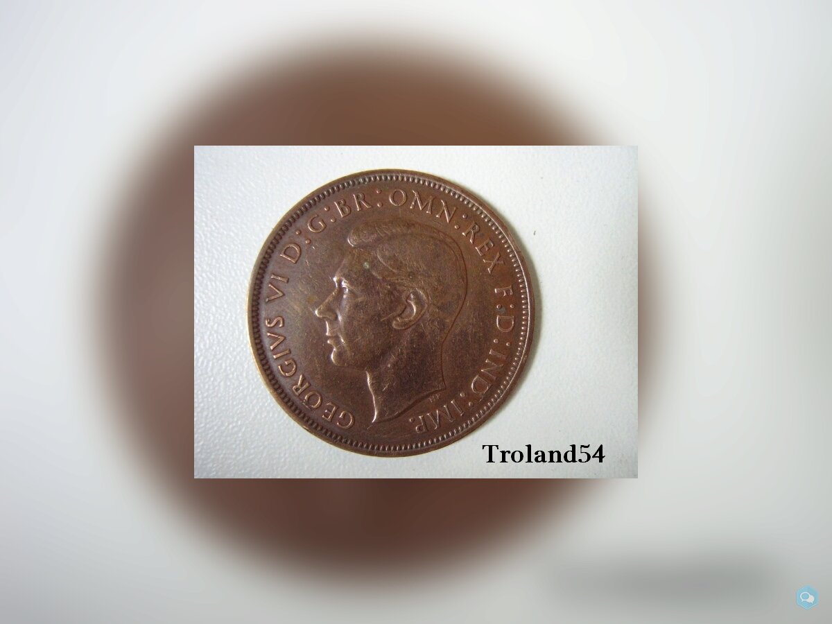 Royaume Uni, One penny 1940 2