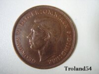 Royaume Uni, One penny 1940 2