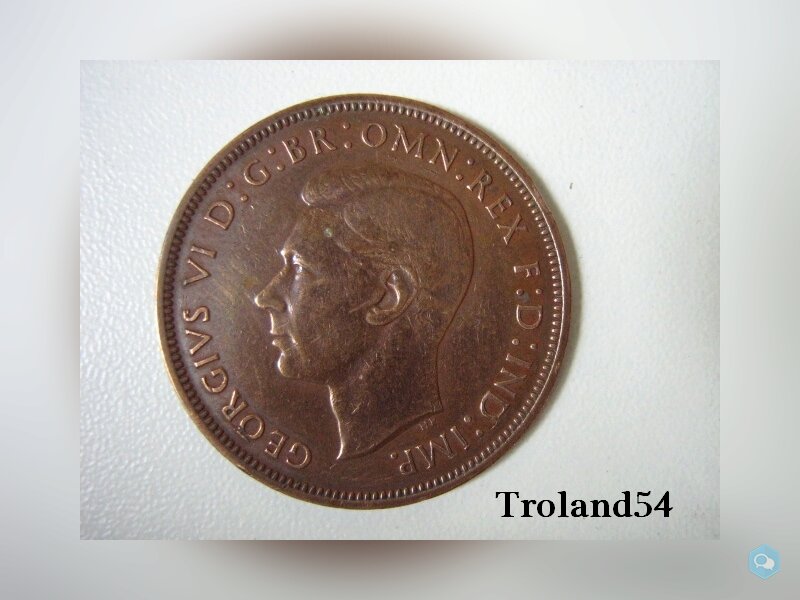 Royaume Uni, One penny 1940 2