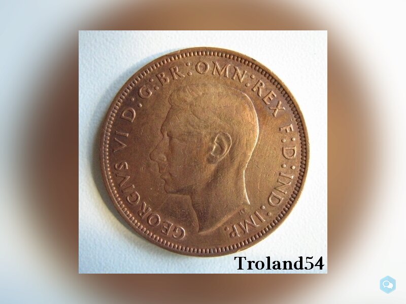  Royaume Uni One penny 1945 2