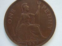  Royaume Uni One penny 1937 1
