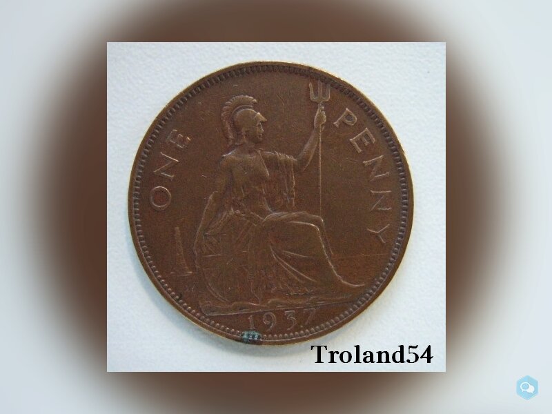  Royaume Uni One penny 1937 1