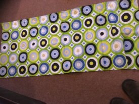 T2 Campervan curtains in Retro green circles