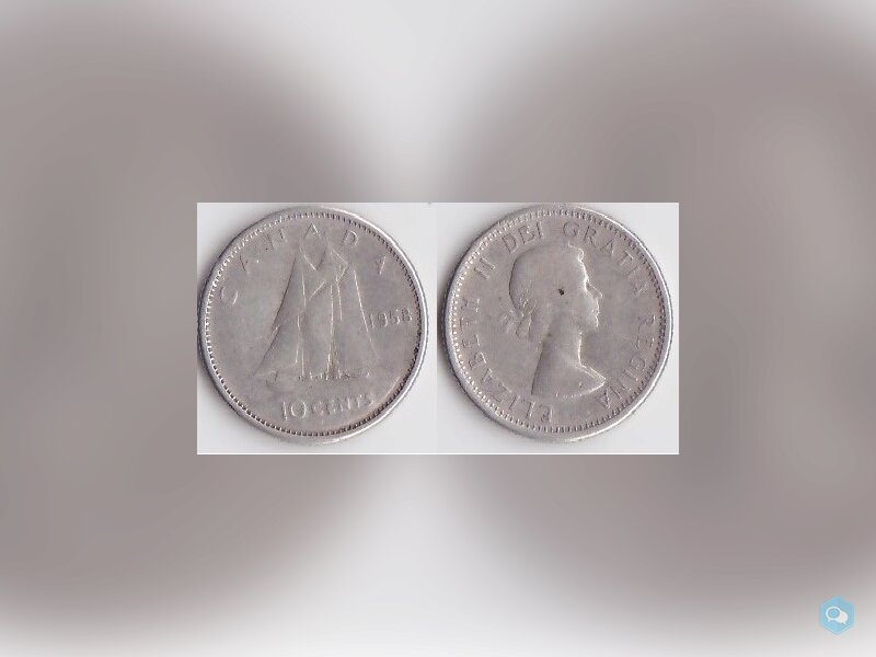 CANADA ELIZABETH II ANNEE 1958 ARGENT 1