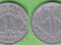 FRANCE 1 FRANC FRANCISQUE ANNEE 1942 1