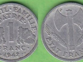 FRANCE 1 FRANC FRANCISQUE ANNEE 1942