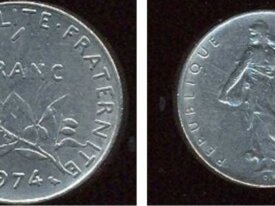 FRANCE 1 FRANC SEMEUSE ANNEE 1974