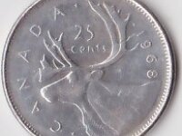 CANADA ELIZABETH II 25 CENTS ANNEE 1968 ARGENT 1