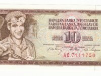 Yougoslavie 10 dinara année 1.05.1968 neuf UNC 1