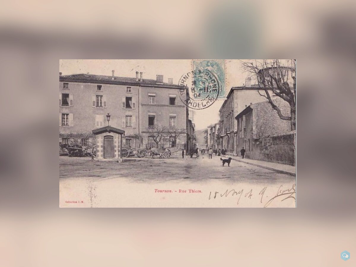 (07) -tournon -cpa - rue thiers - 1904 1