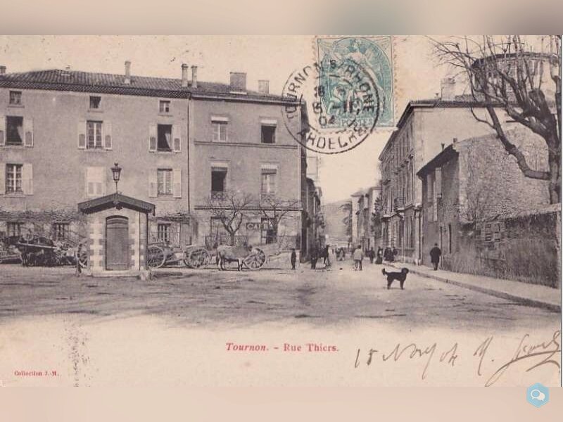 (07) -tournon -cpa - rue thiers - 1904 1