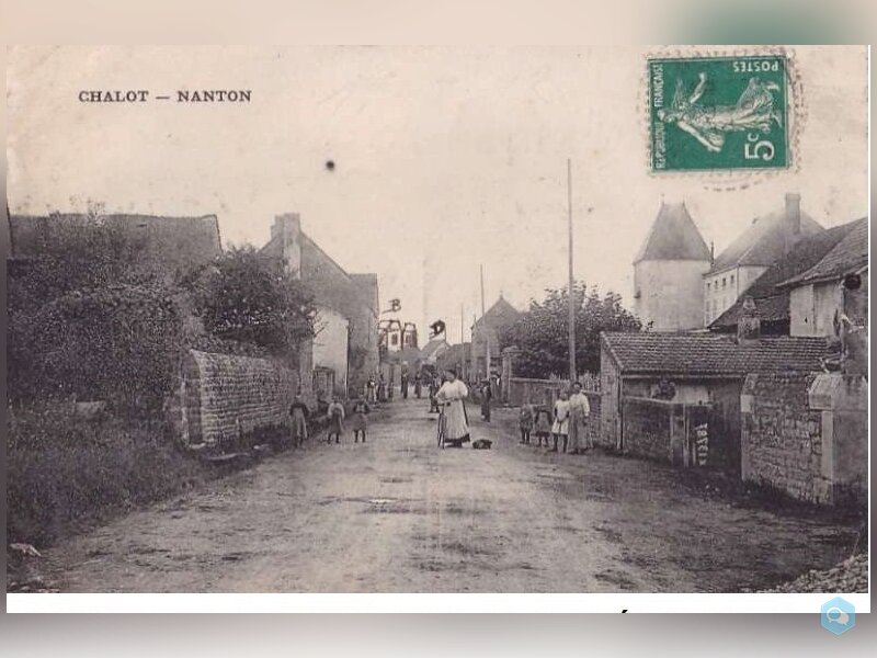 (71) cpa -chalot nanton - '71) circulée en 1912 1