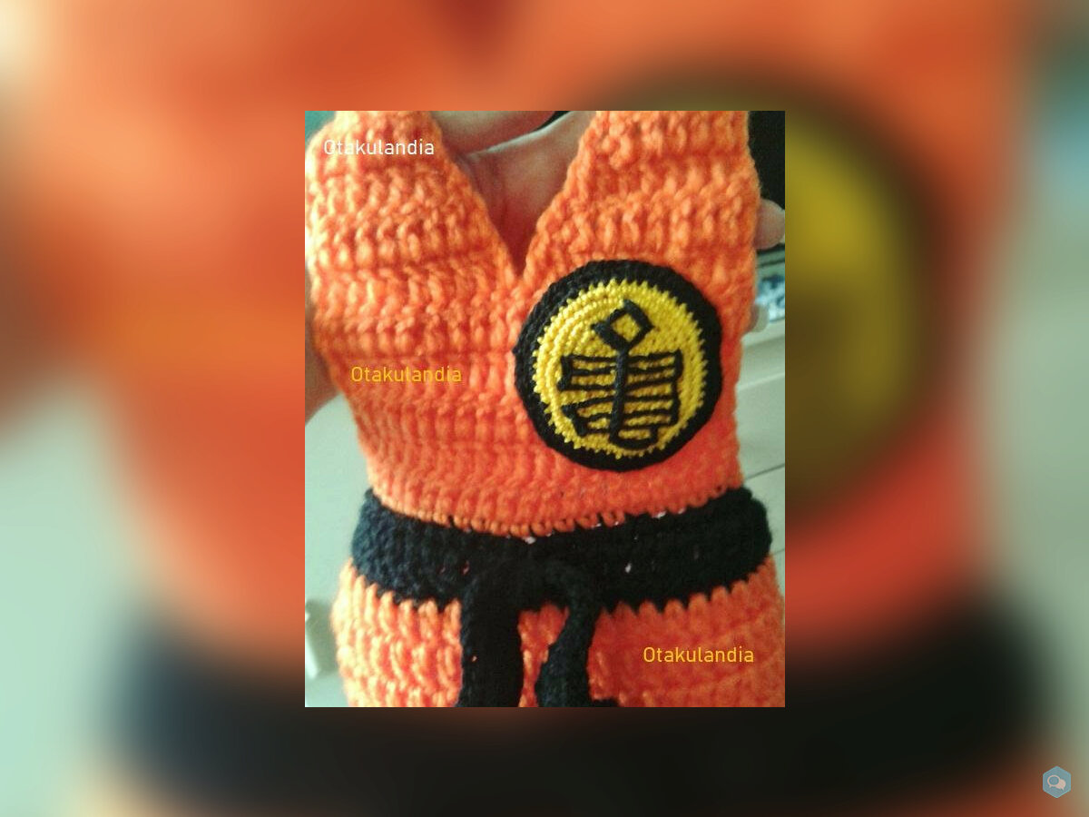  Disfraz Goku Bebé en Crochet  4