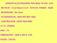 GROUPE ELECTROGENE INSONORISE 15KVA NEUF 1