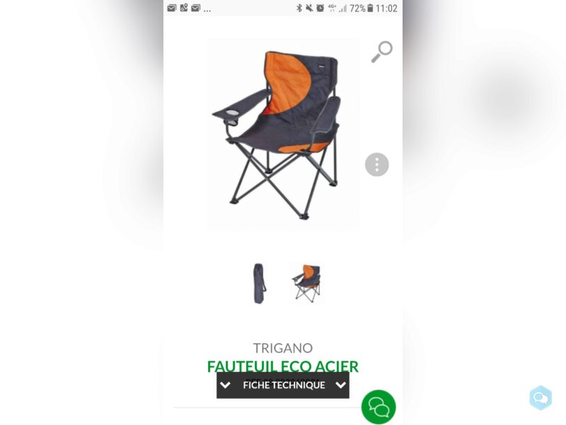 2 fauteuils de marque trigano  1
