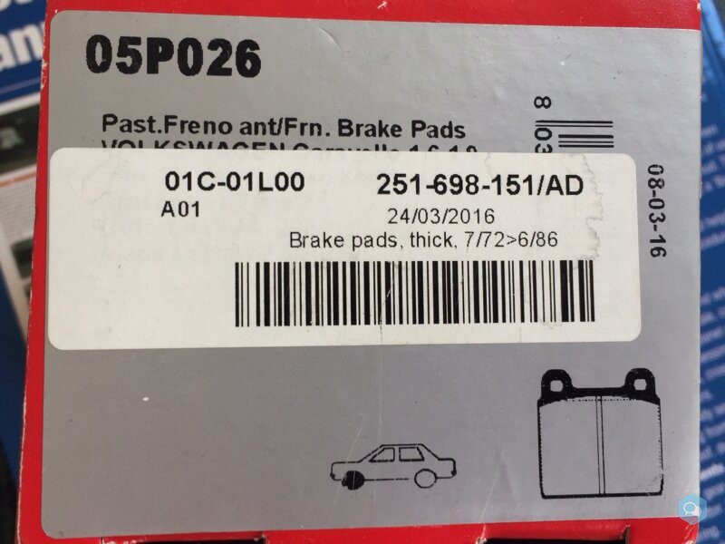 Front brake pads 1