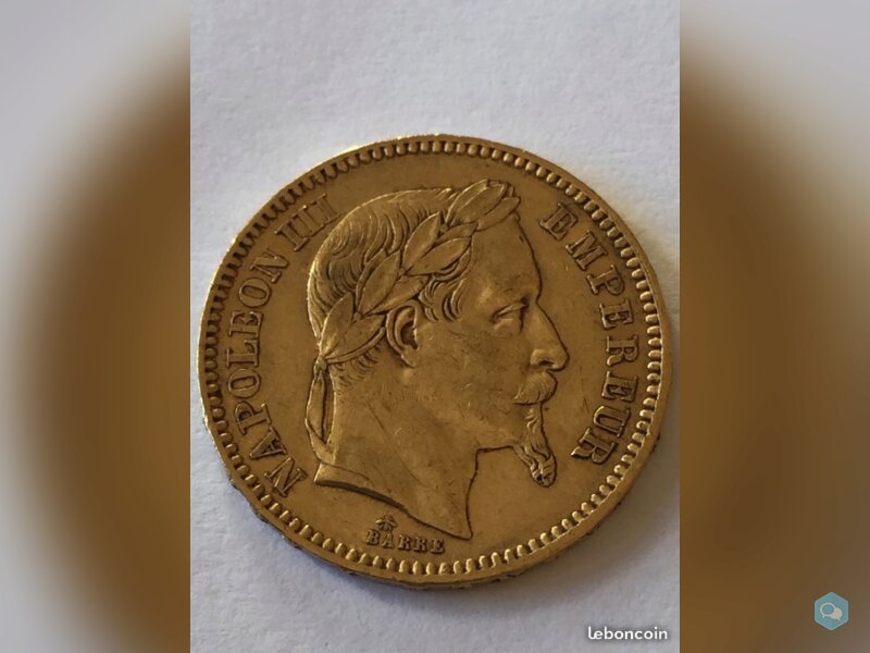 Pièce de 20 francs or Napoléon III de 1863 2