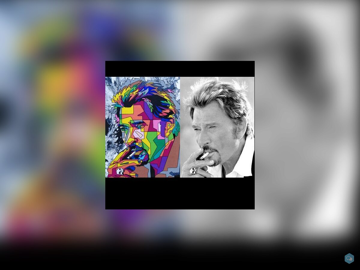 Tableau moderne Hommage à JOHNNY HALLYDAY 1