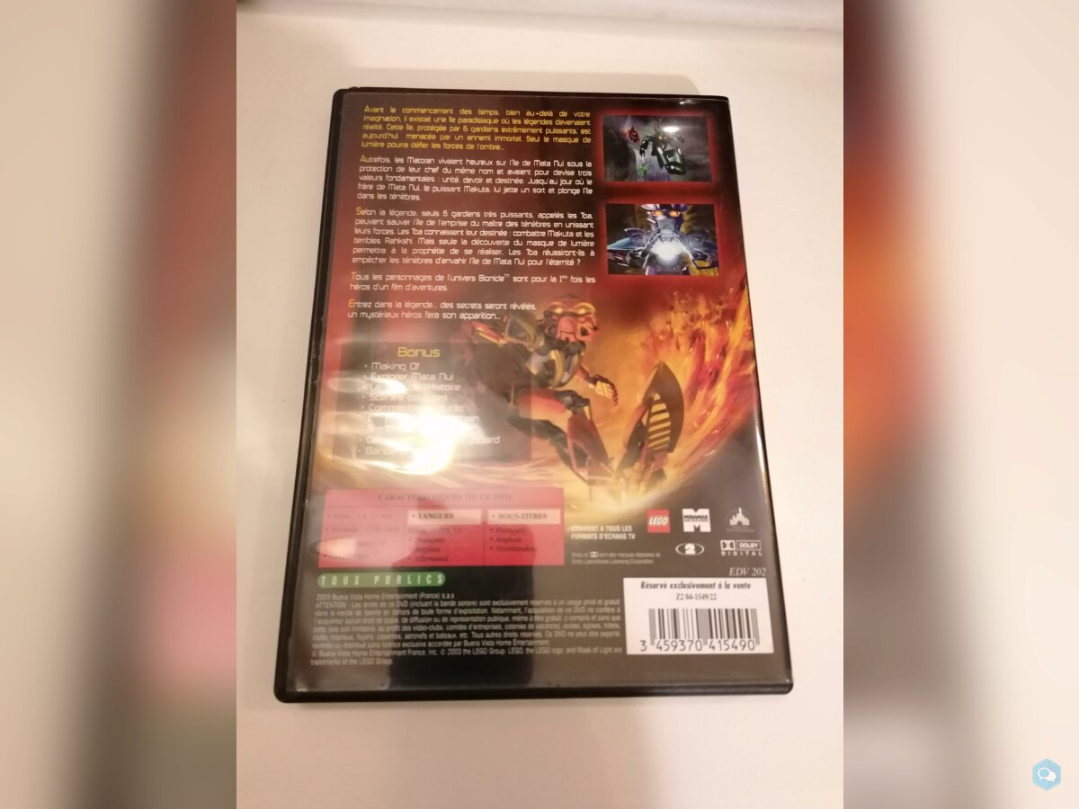 DVD Bionicle 1 Le Masque de Lumière 2