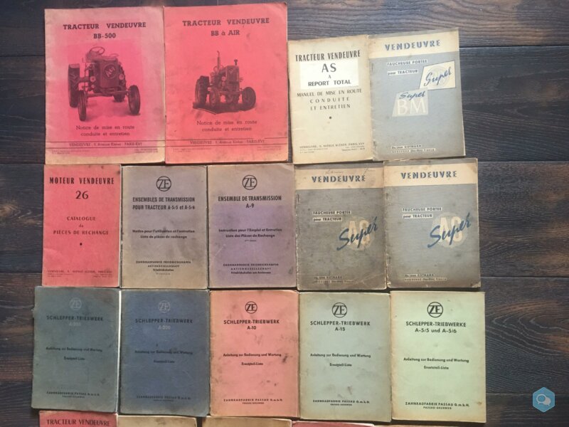 Manuels originaux Vendeuvre Allis ZF 1