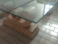 Table basse de salon en verre et en marbre 5