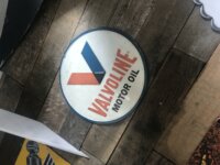 ancien panneau tole valvoline  1