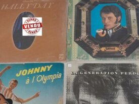 vends vinyles hallyday 