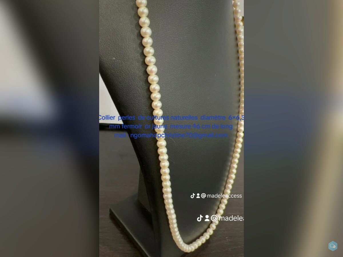 Collier perles de cultures naturelles  2