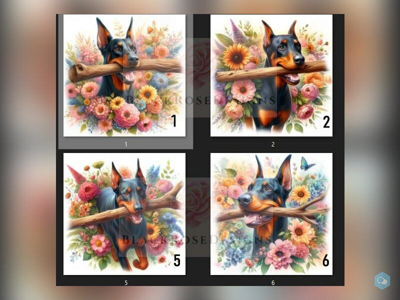 doberman fleuri 1