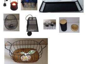 Lot de 9 décorations style industriel 30 €